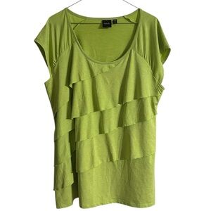 Rafaella Lime Layered Women's Blouse